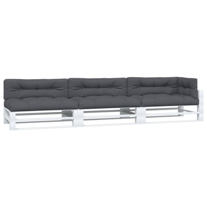 vidaXL Coussins de palette 7 pcs Anthracite Tissu