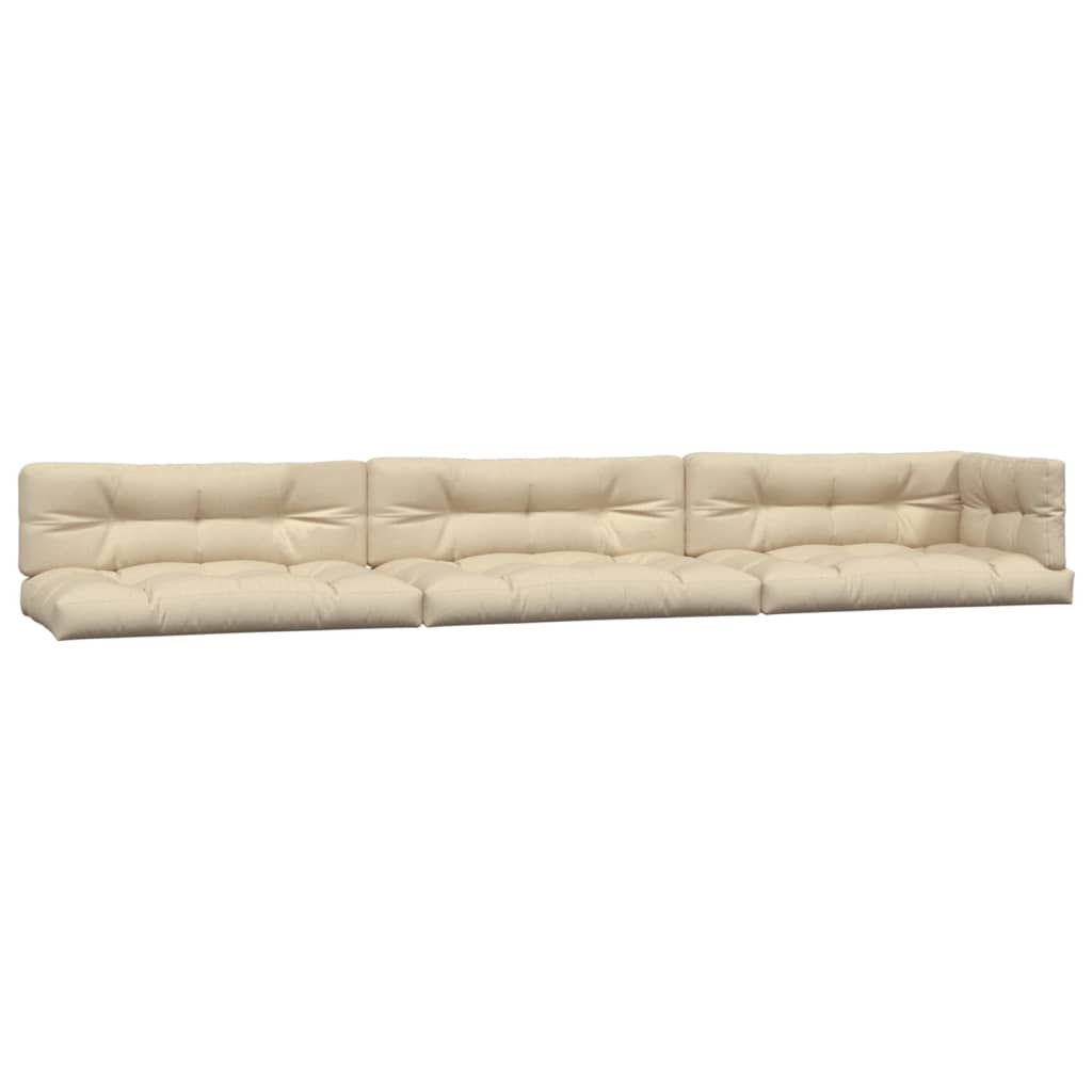 vidaXL Coussins de palette 7 pcs Tissu beige