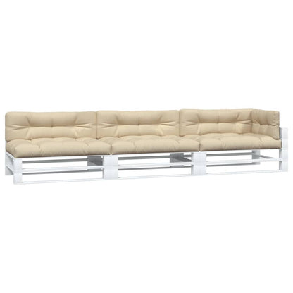 vidaXL Coussins de palette 7 pcs Tissu beige