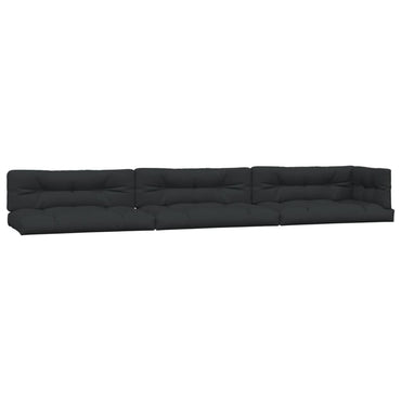 vidaXL Coussins de palette 7 pcs Noir Tissu
