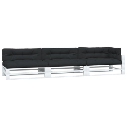 vidaXL Palettenkissen 7-tlg. Schwarz Stoff