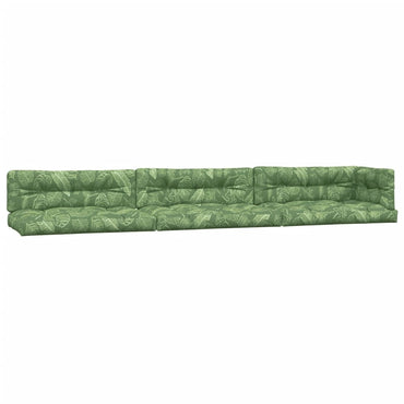 vidaXL Coussins de palette 7 pcs Motif feuilles Tissu