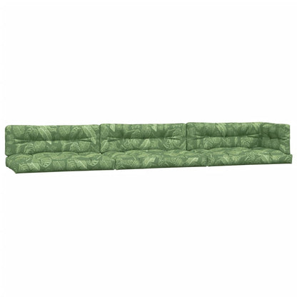 vidaXL Coussins de palette 7 pcs Motif feuilles Tissu