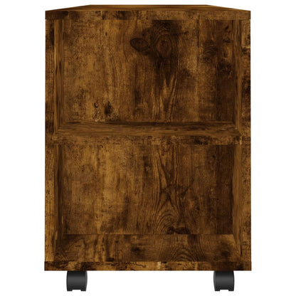 vidaXL Meuble TV chêne fumé 102x34,5x43 cm bois d'ingénierie