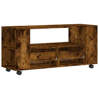 vidaXL Meuble TV chêne fumé 102x34,5x43 cm bois d'ingénierie