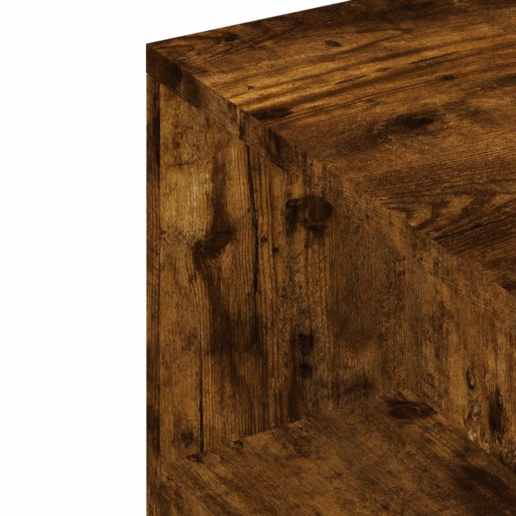 vidaXL Meuble TV chêne fumé 102x34,5x43 cm bois d'ingénierie