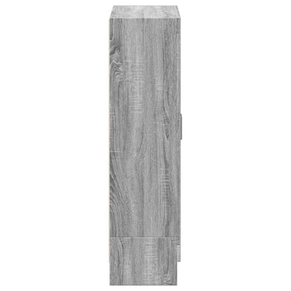 vidaXL Bücherschrank Grau Sonoma 82,5x30,5x115 cm Holzwerkstoff