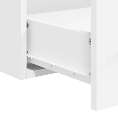 vidaXL Badschrank mit Spiegel Weiß Holzwerkstoff