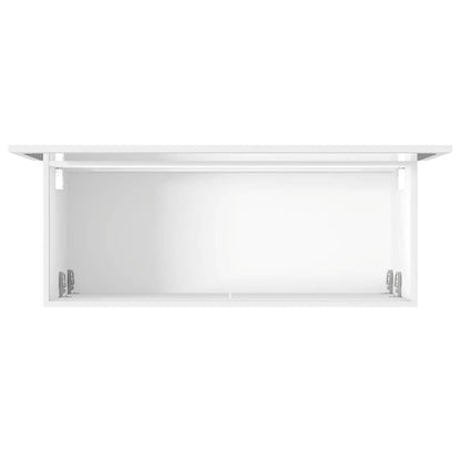 vidaXL Badschrank mit Spiegel Weiß Holzwerkstoff