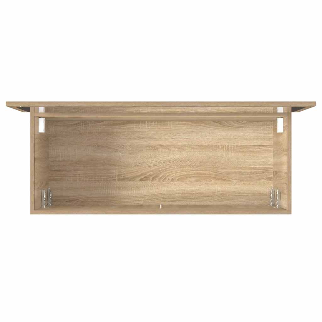 vidaXL Badschrank mit Spiegel Sonoma-Eiche Holzwerkstoff