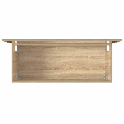 vidaXL Badschrank mit Spiegel Sonoma-Eiche Holzwerkstoff