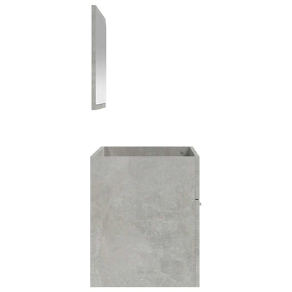 vidaXL Badschrank mit Spiegel Betongrau Holzwerkstoff