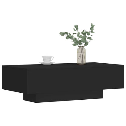 vidaXL Table basse noire 100x49,5x31 cm en bois d'ingénierie