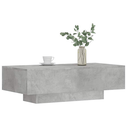 vidaXL Table basse gris béton 100x49,5x31 cm en bois d'ingénierie