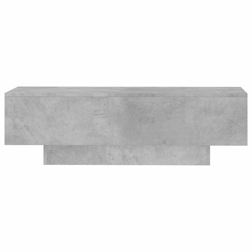 vidaXL Table basse gris béton 100x49,5x31 cm en bois d'ingénierie