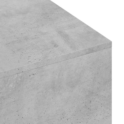 vidaXL Table basse gris béton 100x49,5x31 cm en bois d'ingénierie