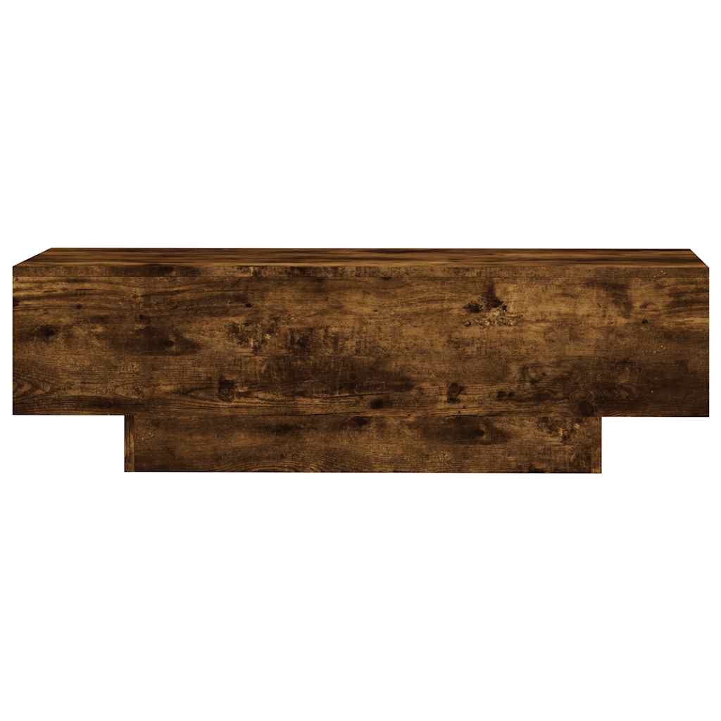 vidaXL Table basse chêne fumé 100x49,5x31 cm en bois d'ingénierie