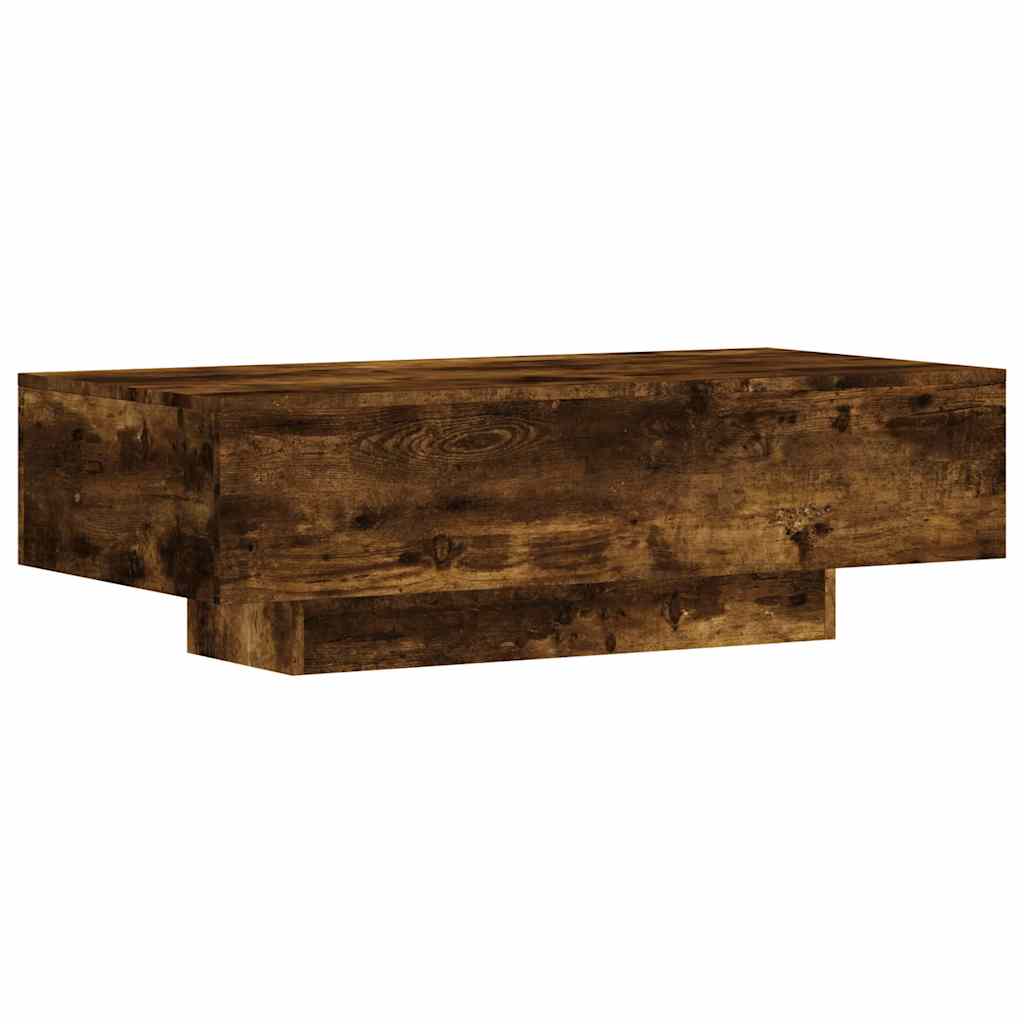 vidaXL Table basse chêne fumé 100x49,5x31 cm en bois d'ingénierie