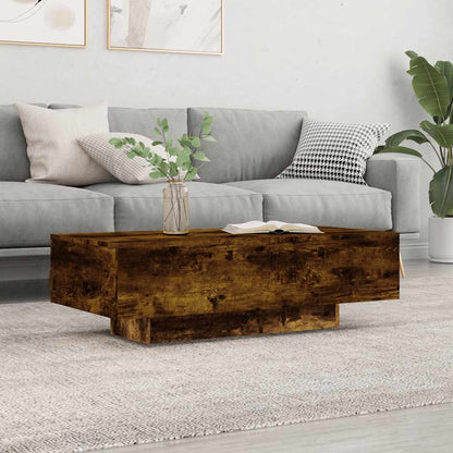 vidaXL Table basse chêne fumé 100x49,5x31 cm en bois d'ingénierie