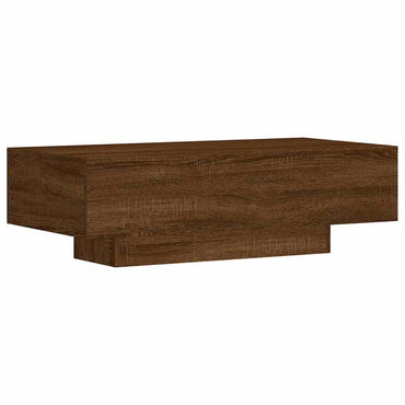vidaXL Table basse brun aspect chêne 100x49,5x31 cm en bois d'ingénierie