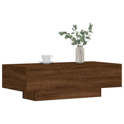 vidaXL Table basse brun aspect chêne 100x49,5x31 cm en bois d'ingénierie