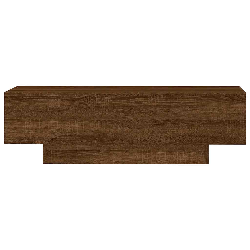 vidaXL Table basse brun aspect chêne 100x49,5x31 cm en bois d'ingénierie