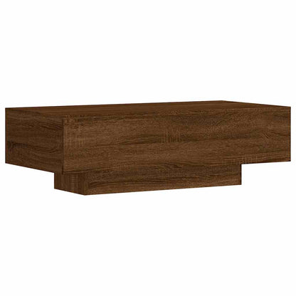 vidaXL Table basse brun aspect chêne 100x49,5x31 cm en bois d'ingénierie