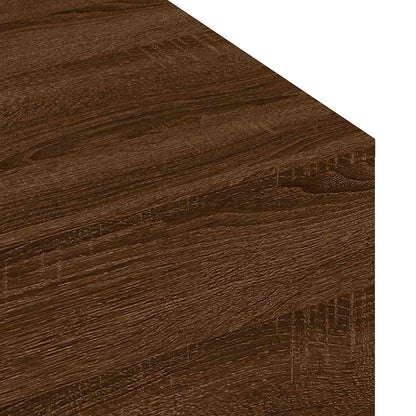vidaXL Table basse brun aspect chêne 100x49,5x31 cm en bois d'ingénierie