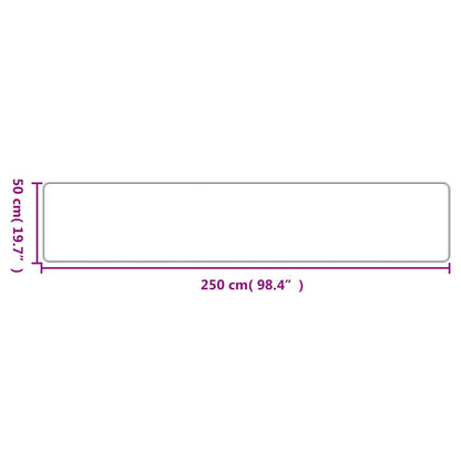 vidaXL Teppichläufer Sisal-Optik Platina 50x250 cm
