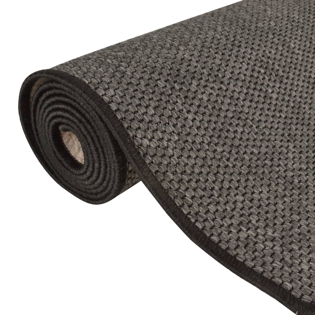 vidaXL Teppichläufer Sisal-Optik Anthrazit 80x250 cm