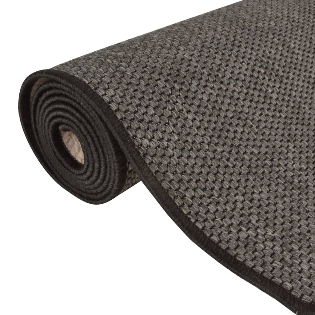 vidaXL Teppichläufer Sisal-Optik Anthrazit 80x400 cm