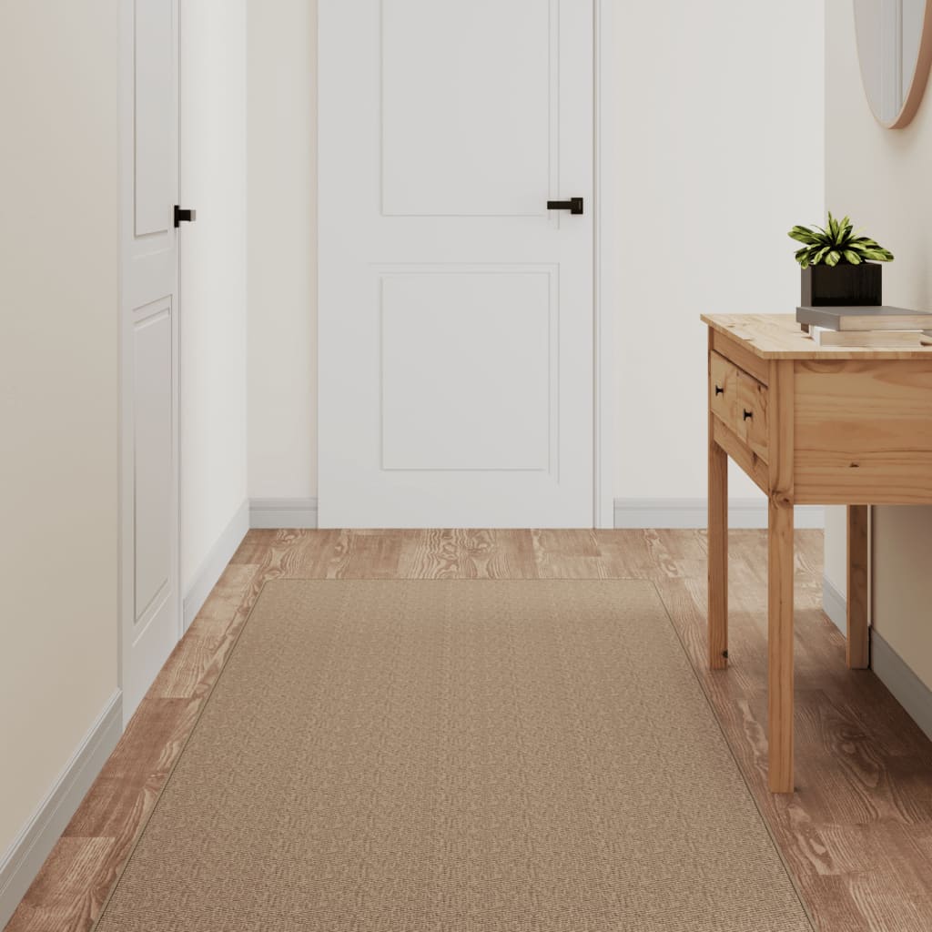vidaXL Teppichläufer Sisal-Optik Sandfarben 80x250 cm