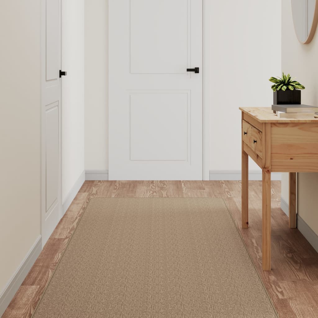 vidaXL Teppichläufer Sisal-Optik Sandfarben 80x300 cm