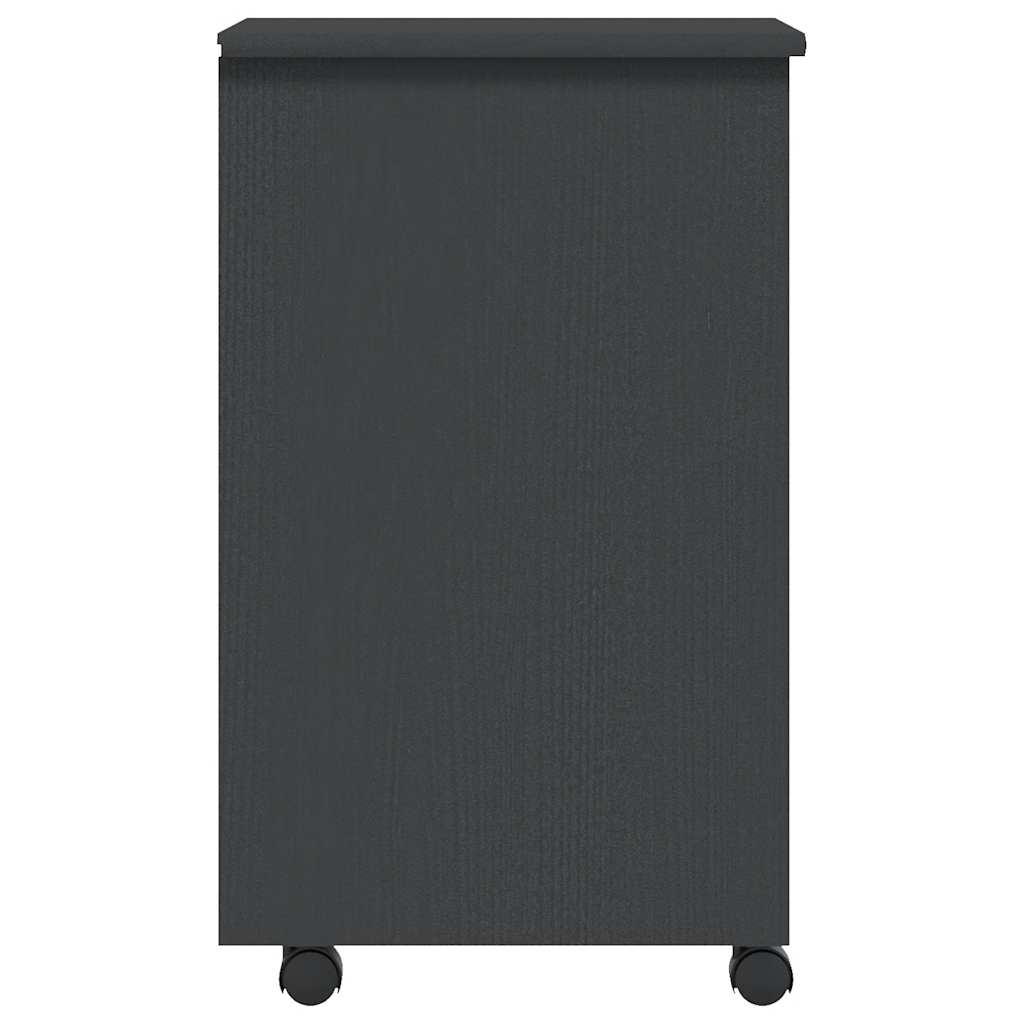 vidaXL Rollschrank mit Schubladen MOSS Grau Massivholz Kiefer