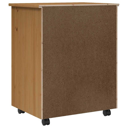 vidaXL Rollschrank mit Schubladen MOSS Honigbraun Massivholz Kiefer