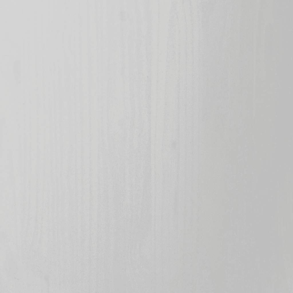 vidaXL Commode roulante à tiroirs MOSS Blanc Pin massif