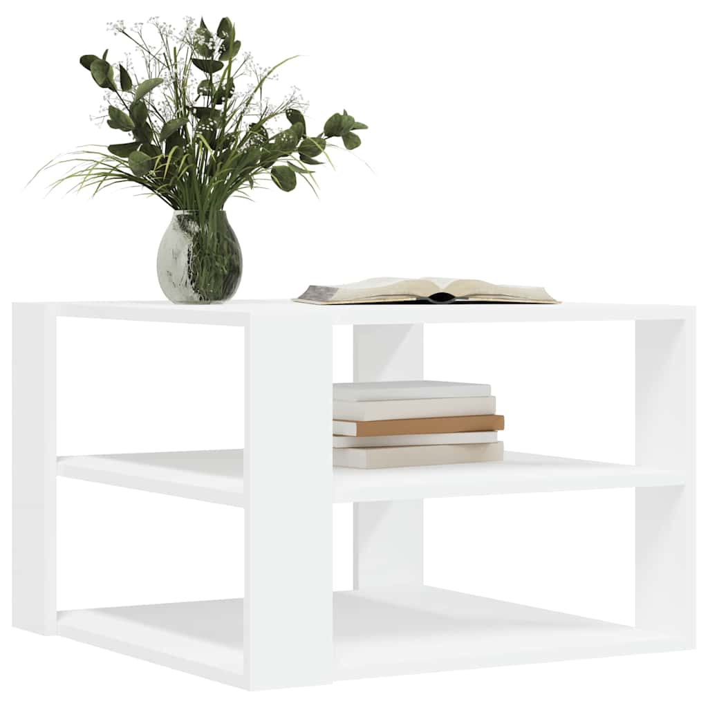 vidaXL Couchtisch Weiß 58x58x40 cm Holzwerkstoff