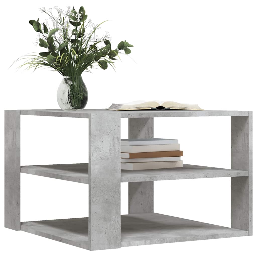 vidaXL Couchtisch Betongrau 58x58x40 cm Holzwerkstoff