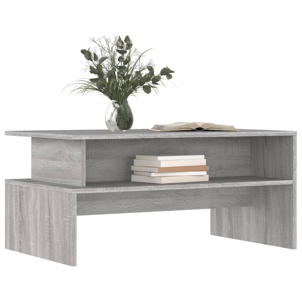 vidaXL Couchtisch Grau Sonoma 90x55x42,5 cm Holzwerkstoff