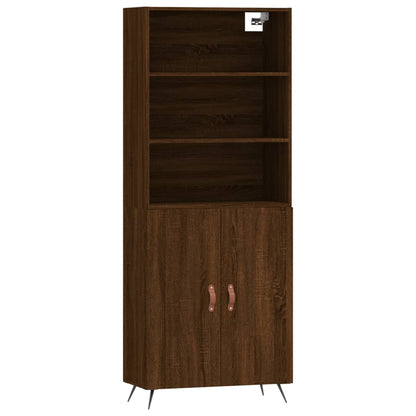 vidaXL Highboard Braun Eichen-Optik 69,5x34x180 cm Holzwerkstoff