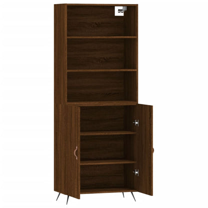vidaXL Highboard Braun Eichen-Optik 69,5x34x180 cm Holzwerkstoff