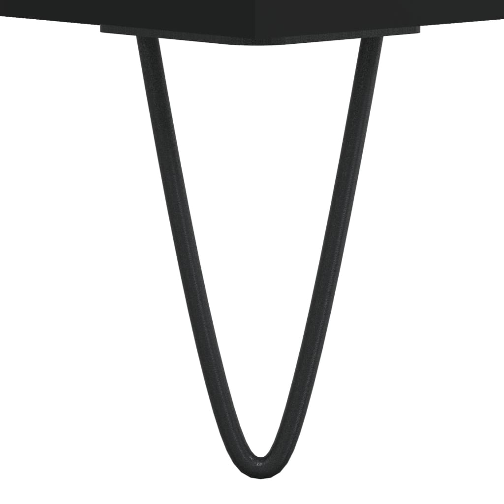 vidaXL 3-tlg. Badmöbel-Set Schwarz Holzwerkstoff