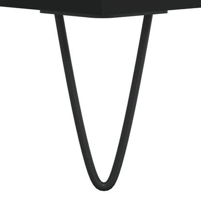 vidaXL 3-tlg. Badmöbel-Set Schwarz Holzwerkstoff