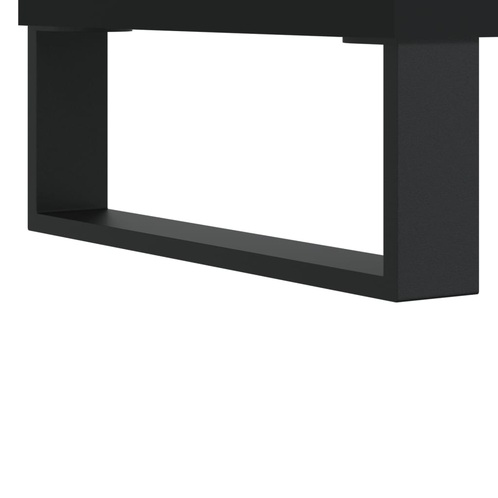 vidaXL 3-tlg. Badmöbel-Set Schwarz Holzwerkstoff