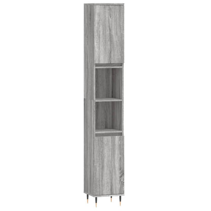 vidaXL Ensemble de meubles de salle de bain 3 pcs Gris Aggloméré Sonoma