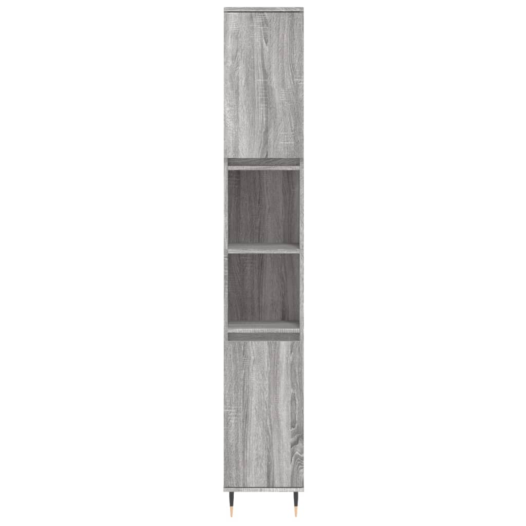 vidaXL Ensemble de meubles de salle de bain 3 pcs Gris Aggloméré Sonoma