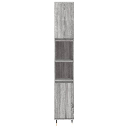vidaXL Ensemble de meubles de salle de bain 3 pcs Gris Aggloméré Sonoma
