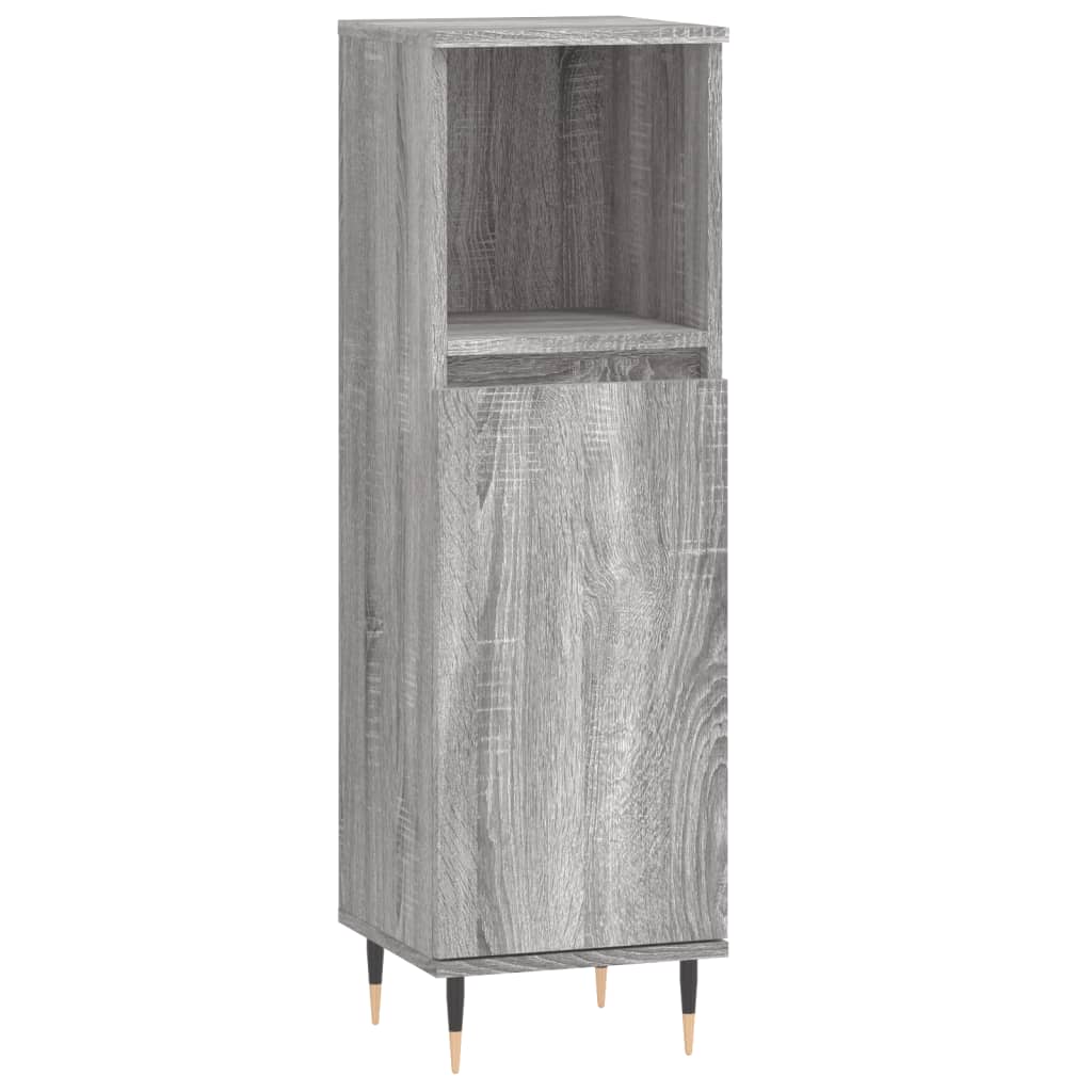 vidaXL Ensemble de meubles de salle de bain 3 pcs Gris Aggloméré Sonoma