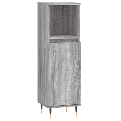 vidaXL Ensemble de meubles de salle de bain 3 pcs Gris Aggloméré Sonoma