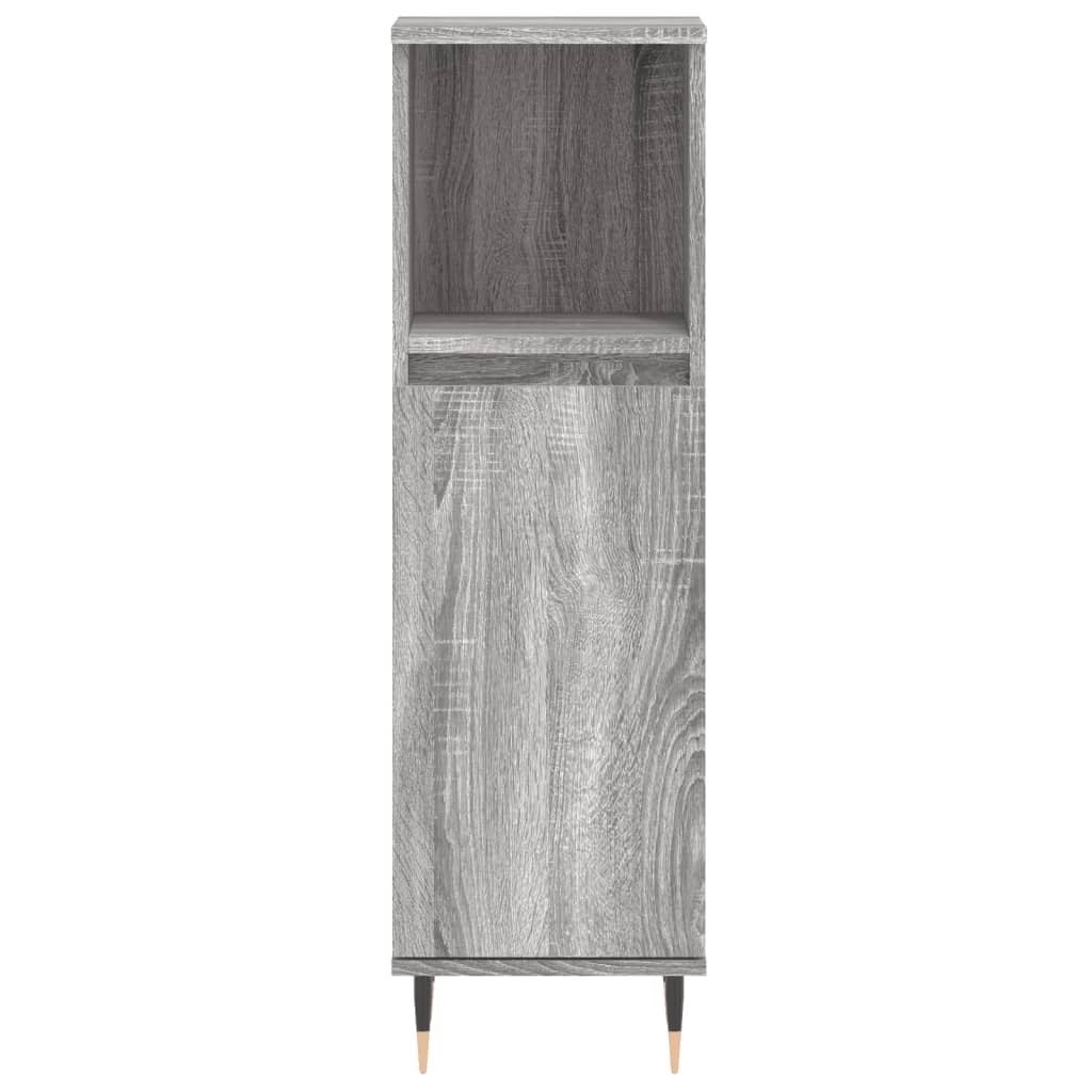 vidaXL Ensemble de meubles de salle de bain 3 pcs Gris Aggloméré Sonoma